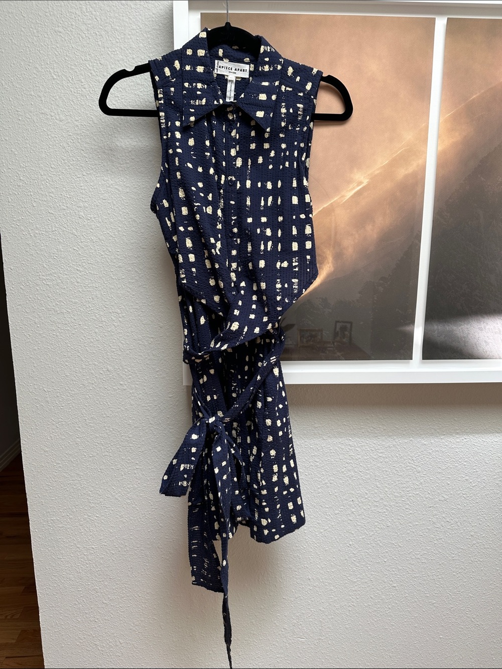 Apiece apart tie waist mini dress